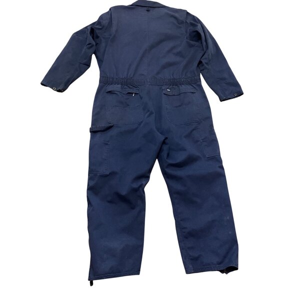 VTG Key Mens Jumpsuit Mechanic Coveralls Para Suit Blue Made in USA Blue Collar - Picture 13 of 16